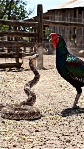 😱 Snake vs Chicken | Unexpected Animal Fight 🐍🐔