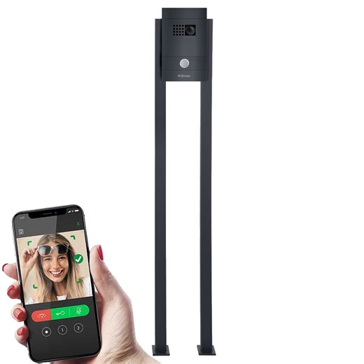 Video door station free-standing DIVISION 530S ST-Q - RAL of your choice - Comelit VIDEO Set