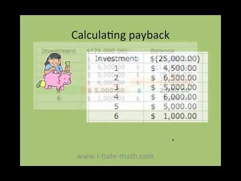 How to calculate payback method