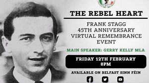 The death of hunger striker Vol. Frank Stagg 45 years ago in a British Prison is a harrowing story of heroism. Gerry Kelly MLA, a comrade and fellow hunger striker pays tribute to Frank to mark the 45th anniversary of his passing, in this special online commemoration. Join us from 8pm on Facebook or YouTube. | Gerry Adams