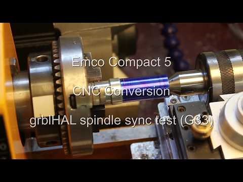 Lathe G33 test (spindle sync with grblHAL)
