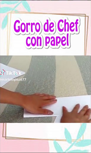 Cómo hacer un gorro de chef con papel: tutorial fácil