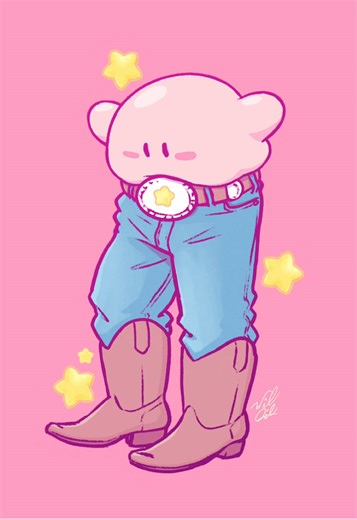 Welcome to the world, “Jirby” 👖#kirby #drawingprocess #digitalart #drawingtimelapse