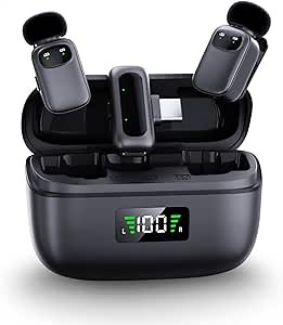 Amazon.com: METTOMUS mini Wireless Lavalier Microphone for Android/PC/Tablets with Charging Case, Third-Level Noise Reduction, 30H Battery Life, Lapel Microphone Wireless for Video Recording vlogging, Interview : Musical Instruments