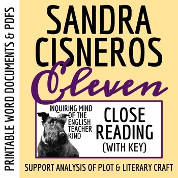"Eleven" by Sandra Cisneros Literary Analysis Worksheet | Coming of Age Story