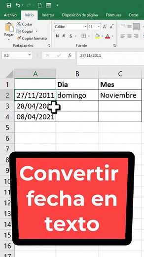 Convertir fecha en texto #marlan #excel #convertirfechatexto #computacion #fecha #funciontexto #lan