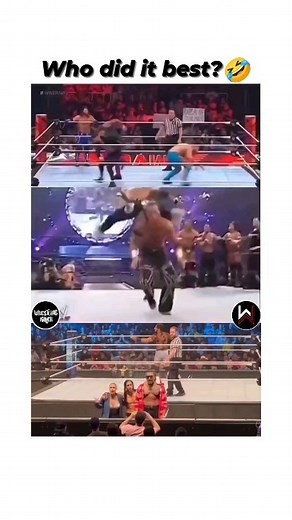 Who did it best?藍 - Follow @wickedwrestling_ for more wicked wrestling posts! Credit for the Mustafa Ali video: @kempkamania #sethrollins #raw #nxt #johncena #randyorton #wwe #ajstyles #kevinowens #samizayn #danielbryan #braunstrowman #finnbalor #paige #cmpunk #romanreigns #smackdown #deanambrose #sashabanks #brocklesnar #aew #therock #dolphziggler #wweraw #wrestlemania #tripleh #undertaker #reymysterio #alexabliss #rondarousey #prowrestling | wrestling.killer | Facebook