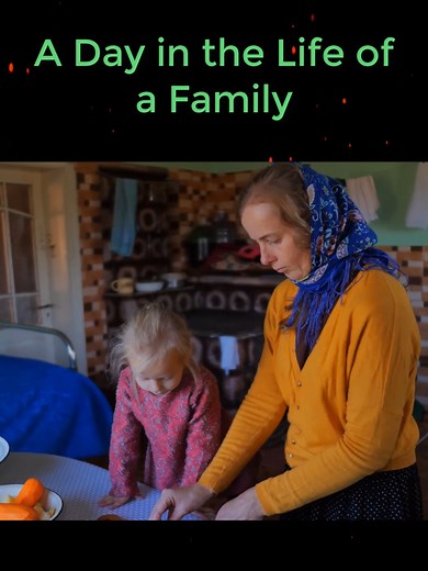 A Day in the Life of a Family in a Remote Mountain Villagee (Part 1)✅️#wilderness #village #nature #chef #rural #cooking #food #relax #asmrsound #Ukraine #FoodAroundTheWorld #foryou #fyp