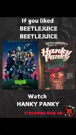 Dark Matter TV is passionate about horror, and we know you are too! What are your favorite horror films of 2024? Tag us #darkstuffmatters with your picks! We’ve also curated a selection of titles that match some of top picks, available on our app for you to dive into! If you liked Beetlejuice, Beetlejuice, Watch: Hanky Panky!