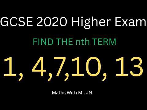 Can You Find the nth Term? GCSE Maths 2020 Question 1/Maths With Mr. JN