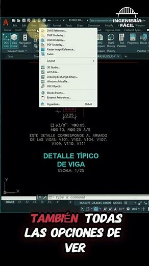 Activar barra de Menús en Autocad #luiscardenas #ingenieriacivil #ingenieriafacil #autocad