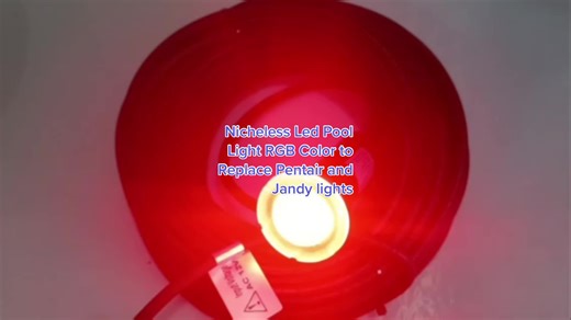 Nicheless led pool light RGB color with 12W and 18W available to replace Pentair and Jandy lights. Fit for 1.5 inch return fitting, not only for new pool but also for retrofit. For pool builders, pool contractors and pool owners.#poollights #nichelesspoollight #poollightmanufacturer #factory #poolbuilder #poolcontractor
