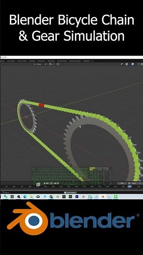 Blender Bicycle Chain & Gear Simulation #Blender #Gear #bicycle #chain #simulation #3danimation