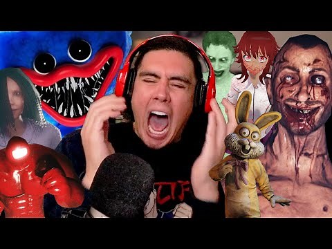 11 TERRIFYING MINUTES OF MY HIGH PITCH SCREAMS FROM SCARY VIDEO GAMES (Jumpscare Montage)