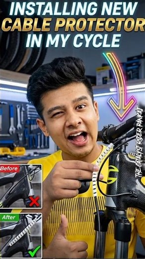 Bicycle Cable Protector Hacks #shorts #ytshorts #bicyclecable #cablehacks #mtb