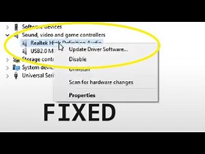 No audio output device is installed, Download Realtek driver, Fixed