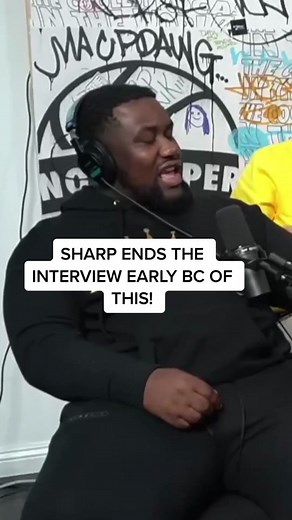 Sharp ends the early interview from the disrespect… was he wrong for this? 👀 #nojumper @tha_sharp_one #fypp