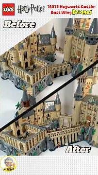 Before and After. LEGO 76473 Hogwarts Castle: East Wing Bridges. Most detailed? Don't think so...