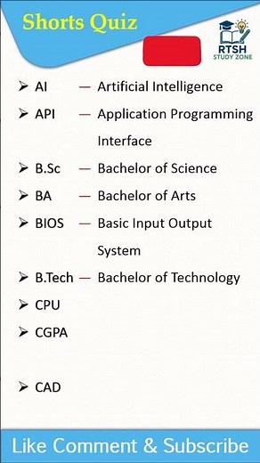 Test Your Knowledge with this GK -2 ll Some Daily uses short form #quiz #braingame #shorts #gkquiz
