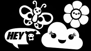 Hey Bear Sensory - Springtime Fun - Black and White Video - Visual Tracking - High Contrast - Hey Bear Productions
