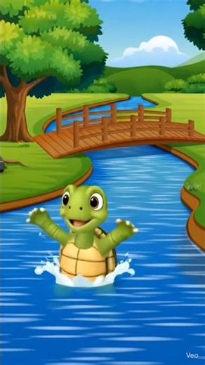 The Turtle Jumping On River| #funny #kids #animation #turtle |The Turtle 🐢