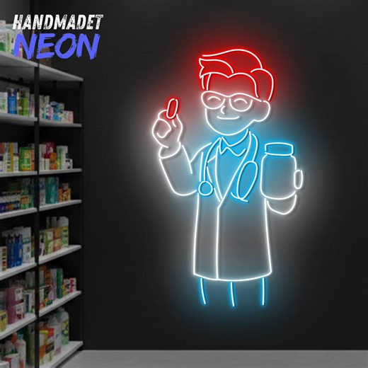Pharmacist Neon Sign: Medical LED Light, Pharmacy Wall Decor, Healthcare Sign - Etsy