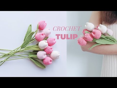 Crochet Tulip Flowers 🌷 - Friendly Tutorial for Beginners | NHÀ LEN