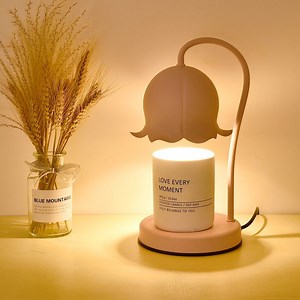 [Hot Item] Night Light Top Down Candle Warmer Lamps Metal Electric Candle Warmer Lamp Marble Base Table Lamp
