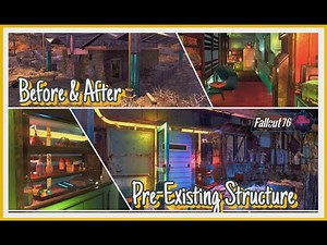 🟣 Fallout 76 – Pre-Existing Toxic Valley Rest Stop Renovated Home | Cyberpunk CAMP Build
