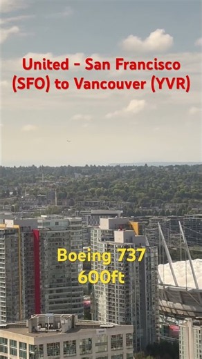 United - San Francisco (SFO) to Vancouver (YVR) #unitedairlines #planespotting #boeing737 #aviation