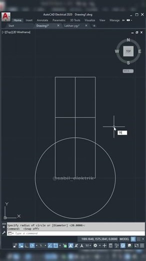 Drawing a capacitor symbol in AutoCAD #autocad #cadskills