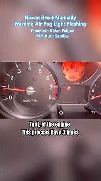 Nissan Manually reset warning air bag light flashing #shorts #auto #youtube #youtubeshorts #trending
