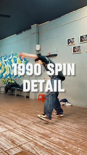 Tutorial Breaking: 1990 Spin Detail ( Easiest ) ✨ #BBoys #bgrirls #letstryit #Tutorial