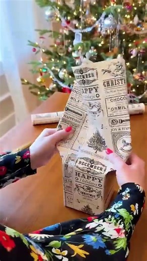 tutorial for wrapping a rectangular gift box using wrapping paper