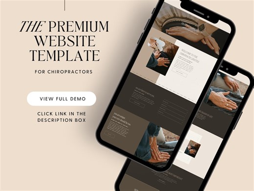 The Premium Chiropractic Website Template - for Squarespace - by Park Ave Prints - Etsy