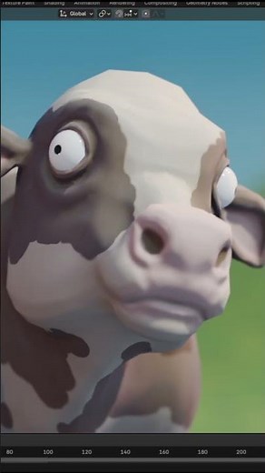 Creating a COOL Cow in Blender from Scratch #blender #3d #art