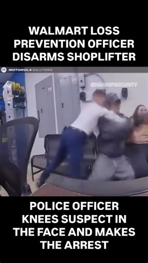 Head of Security on Instagram: "Shout out to the loss prevention officer for keeping his head on a swivel, getting in there, and disarming this idiot. Solid knee to the face as well officer. CANTON, Ohio — Canton police officials say two suspects are in custody after one of them attempted to shoot an officer during a shoplifting incident at Walmart on Thursday. According to a release, the incident happened at about 1:45 p.m. at the Walmart located at 3200 Atlantic Blvd. NE. An officer was proces