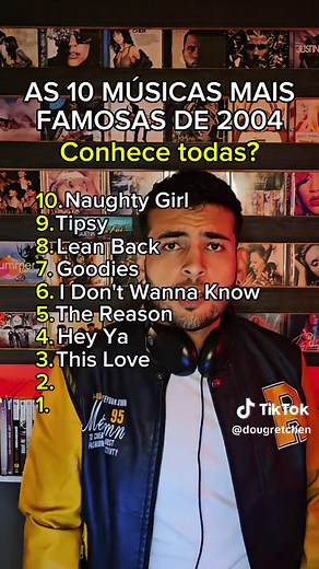 As 10 músicas mais famosas de 2004 (Top 10 Billboard) se lembra de quantas? #2004 #fy #top10 #2000sthrowback #2000smusic