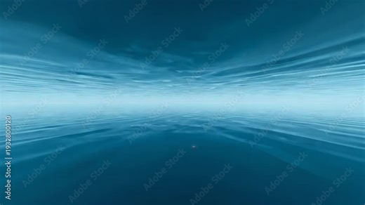 Starting zoom, horizon, water and clouds moving at sea toward pale band, creating loop