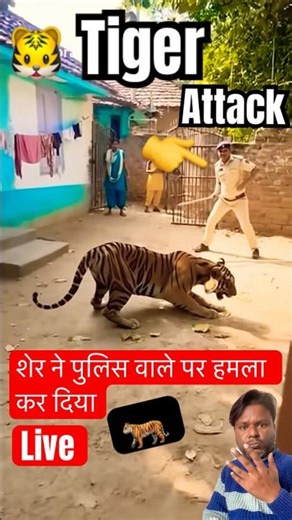 Tiger attack 🐯#tiger #wildlife #animals #wildanimals #facts #trending #short #zoo #viral #shots