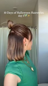 help the hair sticking straight up, act as if you don't see that😭 anyways tinkerbell vibes but with short hair✨ #hair #tutorial #halloween #fall #hairstyle | Kait Nicole Beauty
