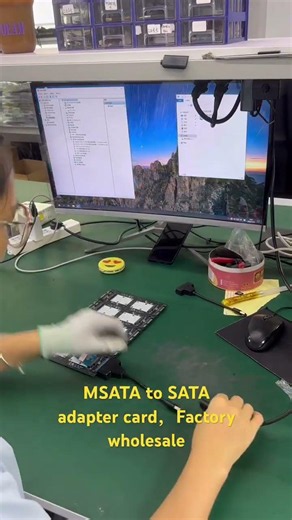MSATA to SATA adapter card - reusing old hard drives. #factory #hub #music #computer#card reader