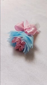 pretty mini ribbon pink rose bouquet #shorts #viral #creative #handmade