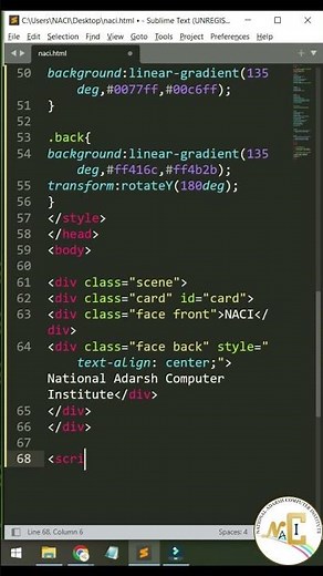Mind Blowing 3D Flip Effect No Library Needed #shorts
