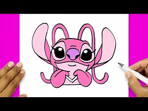 Angel Drawing Easy Cute | How To Draw Angel From Lilo And Stitch - Videos For Kids