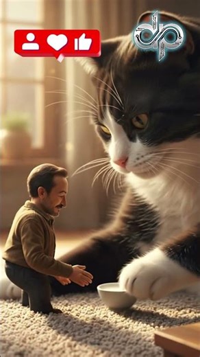 The Unbelievable Friendship Between a Giant Cat and a Tiny Man