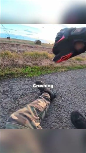 Scooter vs wild hare gone wrong😮 #crash #animals #shorts