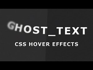 CSS Ghost Text Hover Effects | Text To Smoke 2 - | vTomb