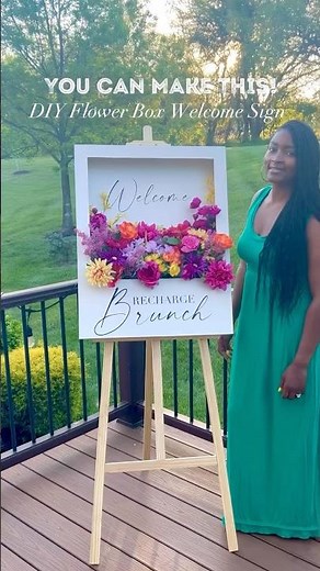 DIY Flower Box Welcome Sign perfect for showers, weddings, parties!
