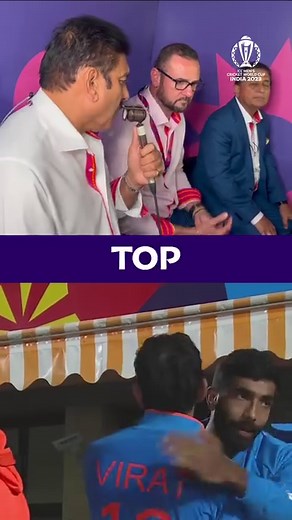 Into the commentary box for India's winning moment 🎙️ #Cricket #CricketReels #CWC23 #INDvNZ | ICC - International Cricket Council